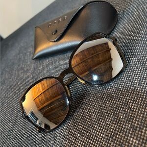 Diff Eyewear Donna III black + blue gradient flash + polarized